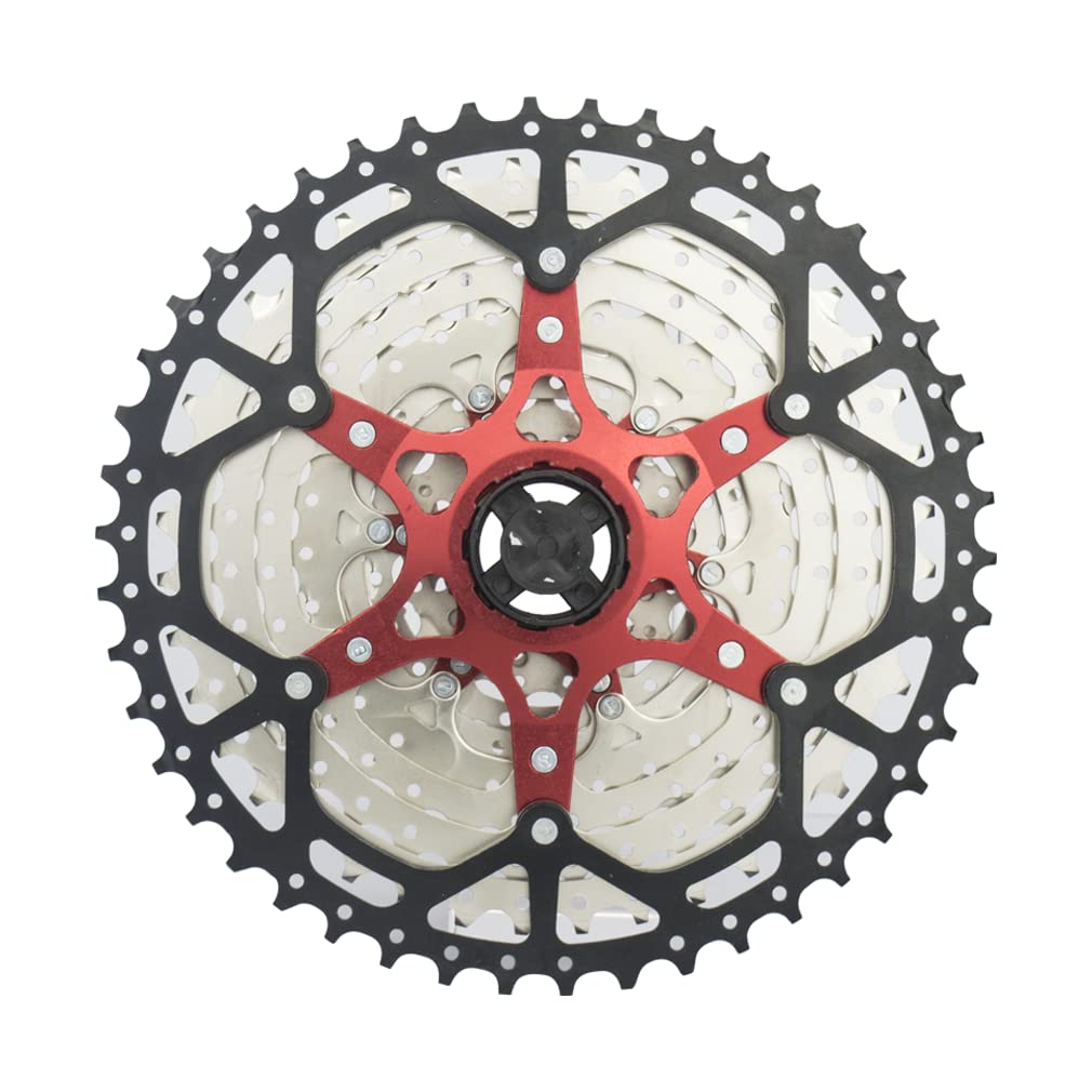 CYSKY 11 Speed Cassette 11-46T Cassette Fit for Mountain Bike, Road Bicycle, MTB, BMX (Light Weight) (11-46T)