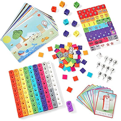 Learning Resources MathLink Cubes Numberblocks 1-10 Activity Set, Early Years Maths Learning, Build, Learn & Play in The Classroom & at Home