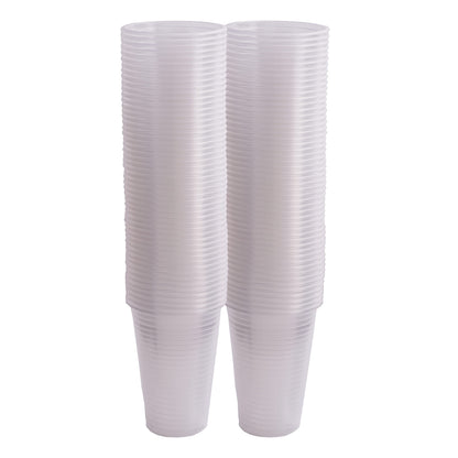 Shefa 3000 Clear Plastic Cups - Plastic Party Cups for Beer, Water, & Juice, Plastic Cups for Dessert & Cold Drinks - Slush Cups & Milkshake Cups,