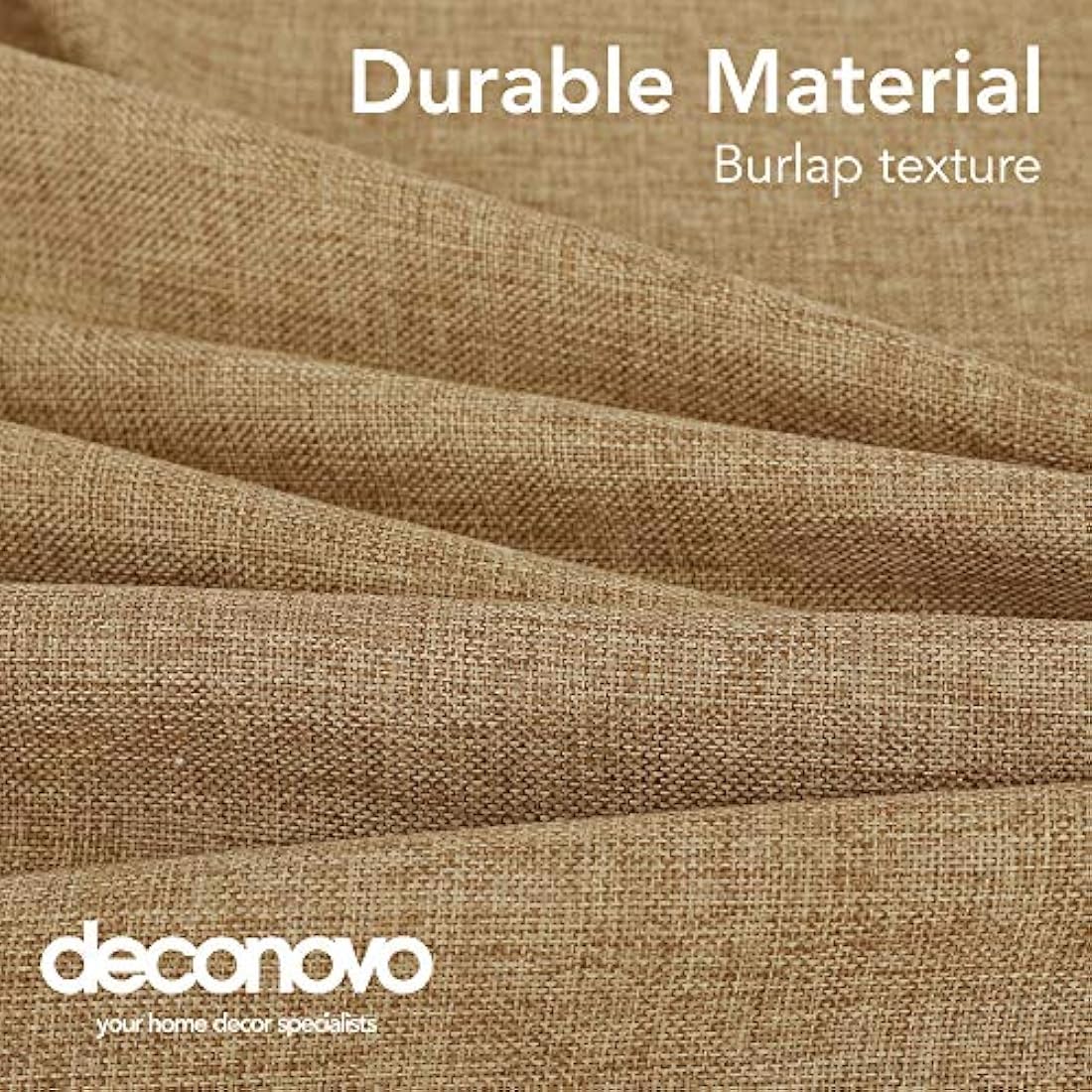 Deconovo Tablecloth Wipeable Plain Faux Linen Table Cover for Kids Painting 55x95in(140x240cm) Golden Brown