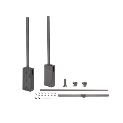 Emuca - Sway pull-down wardrobe rail lift, 830-1150mm, Steel, Aluminium and Plastic, Titanium painted