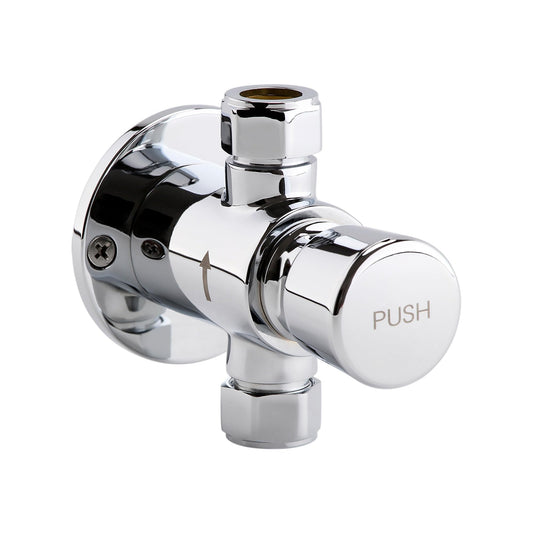 ENKI, Vision, BT4023, Chrome, Self-Closing Delay Action Shower Tap, Solid Brass Non-Concussive Shower Valve Tap, Push Button Bathroom Shower Valve,