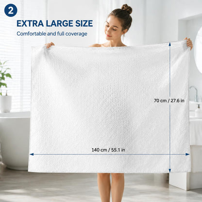 ERHAOG Disposable Bath Towels, 6 Pcs Large Travel Bath Towel 55 * 28 Inches, Travel Essentials Compressed Towel