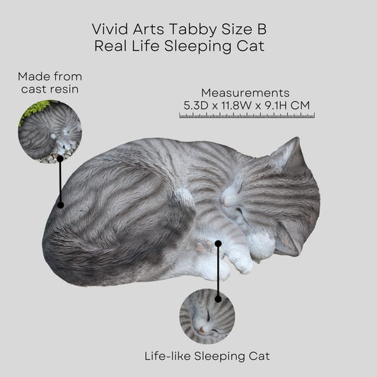 Vivid Arts Tabby Size B Real Life Sleeping Cat
