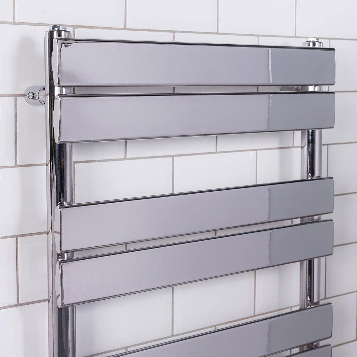 Warmehaus Flat Panel Heated Towel Rail Bathroom Radiator Chrome 1000x600mm
