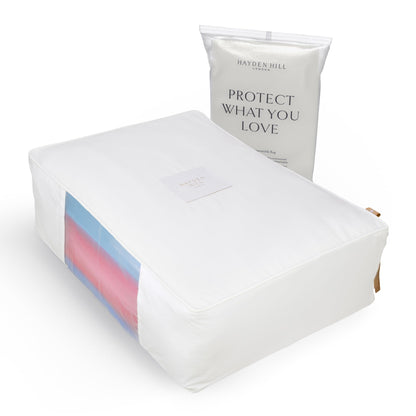 Hayden Hill Luxury Organic Cotton Sweater and Blanket Storage Bag 20 Inch