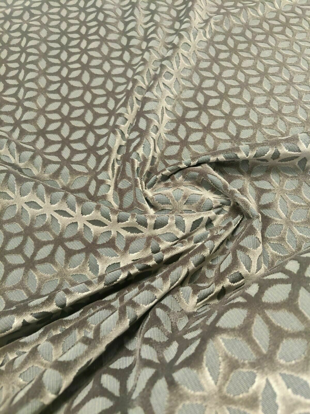 Panaz Merletto Slate Upholstery Fabric By The Metre