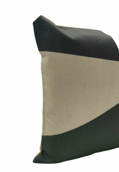 Geometric Green/Blue/Ochre 16" / 40cm Cushion Cover