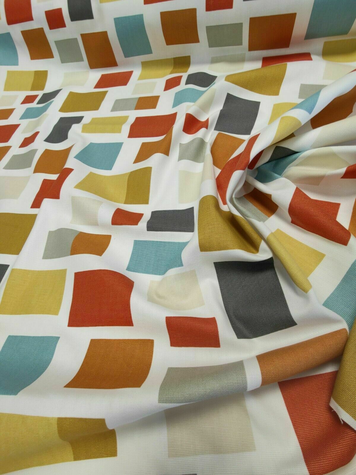Scion Blocks Multicoloured Curtain Fabric By The Metre