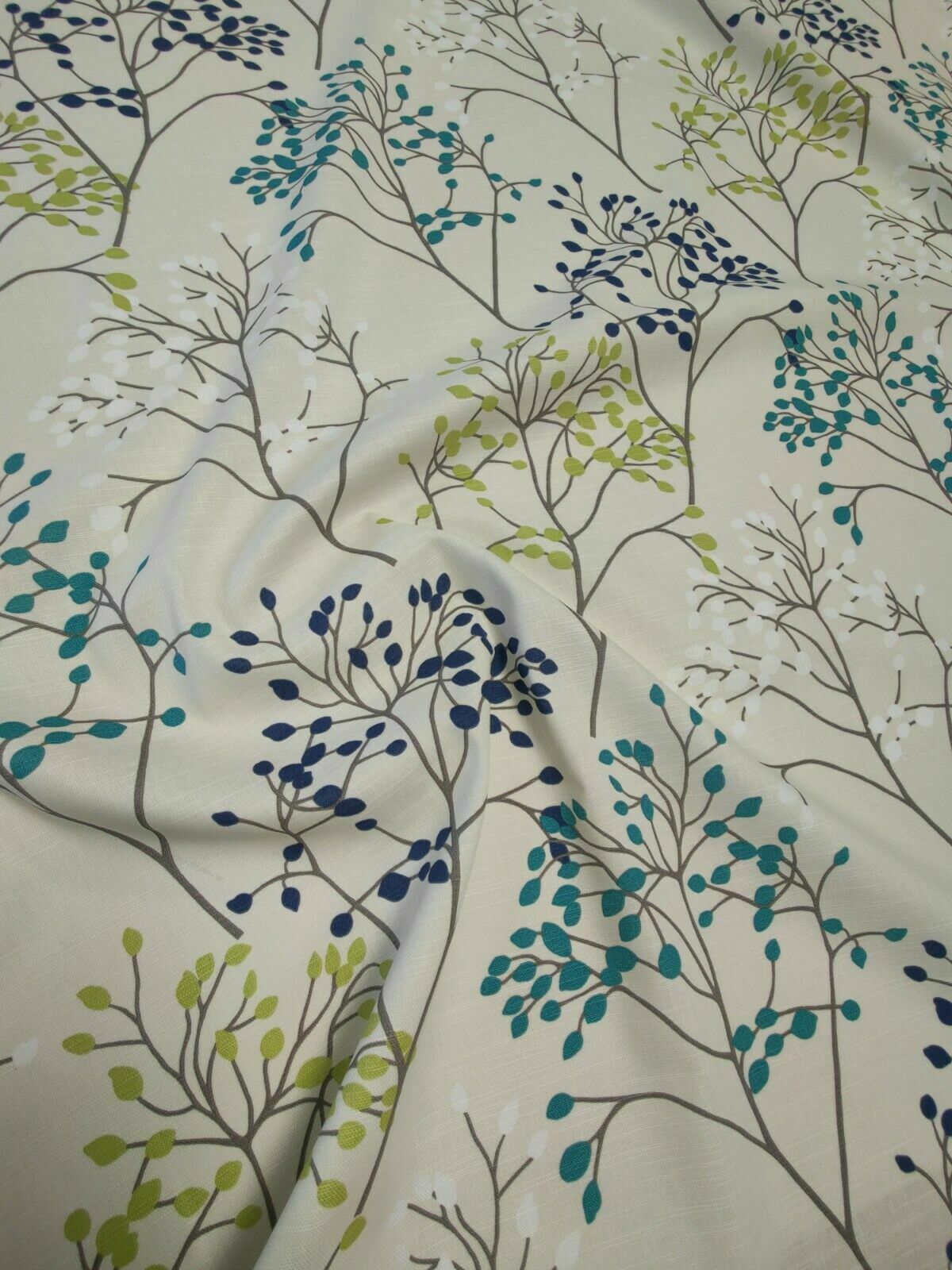 Sanderson Pippin Teal/Linden Curtain Fabric By The Metre