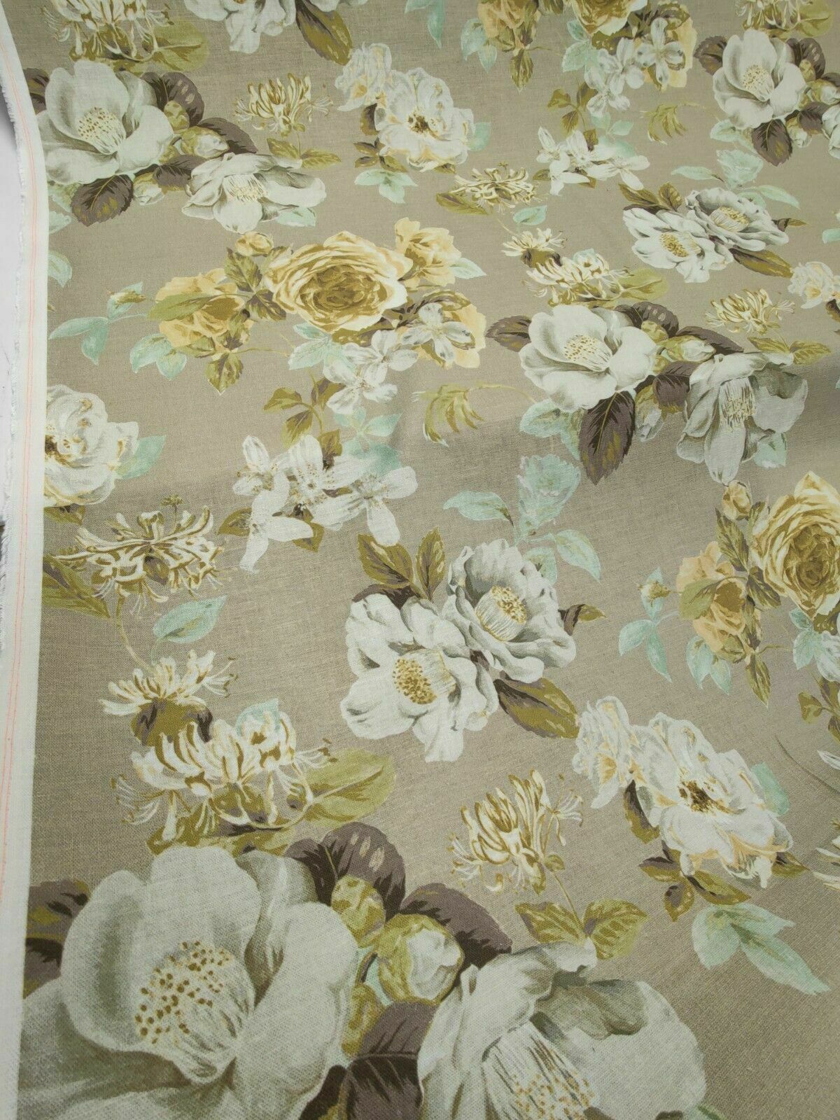 Edinburgh Weavers Evelyn Buttercup Curtain Fabric Per Metre