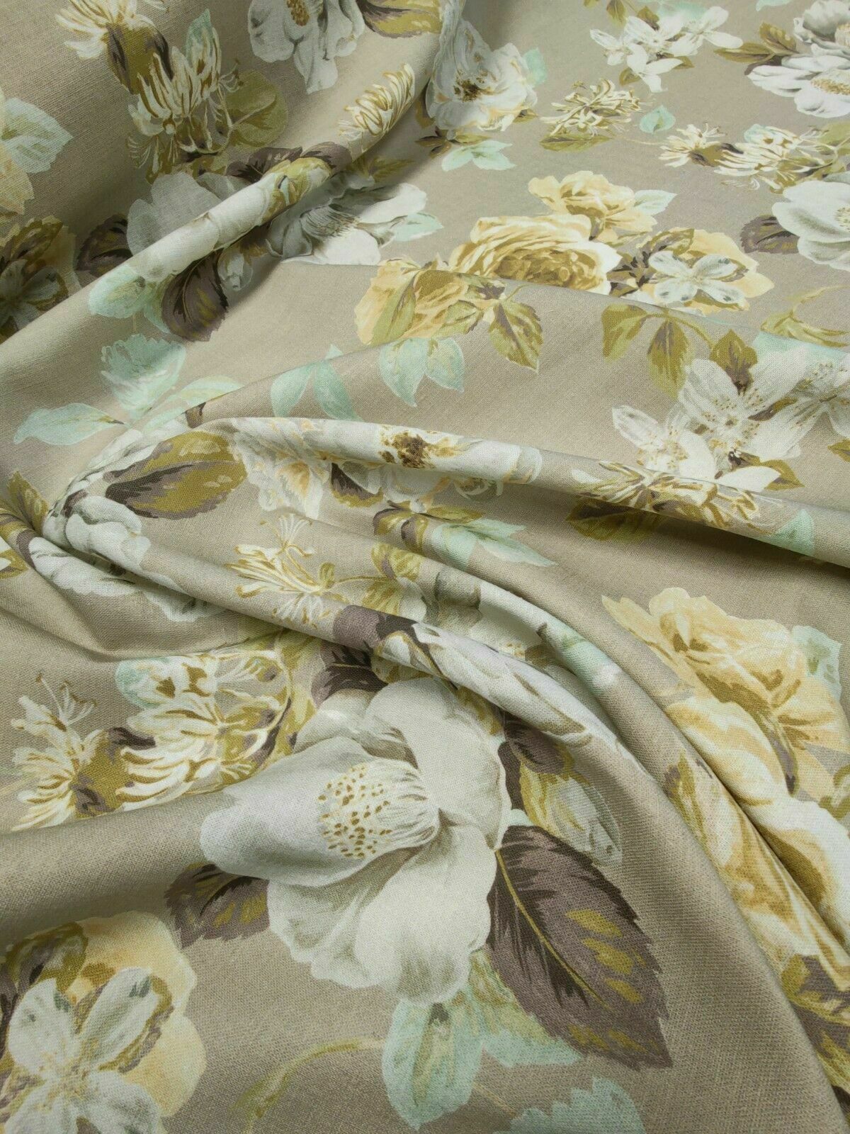 Edinburgh Weavers Evelyn Buttercup Curtain Fabric Per Metre