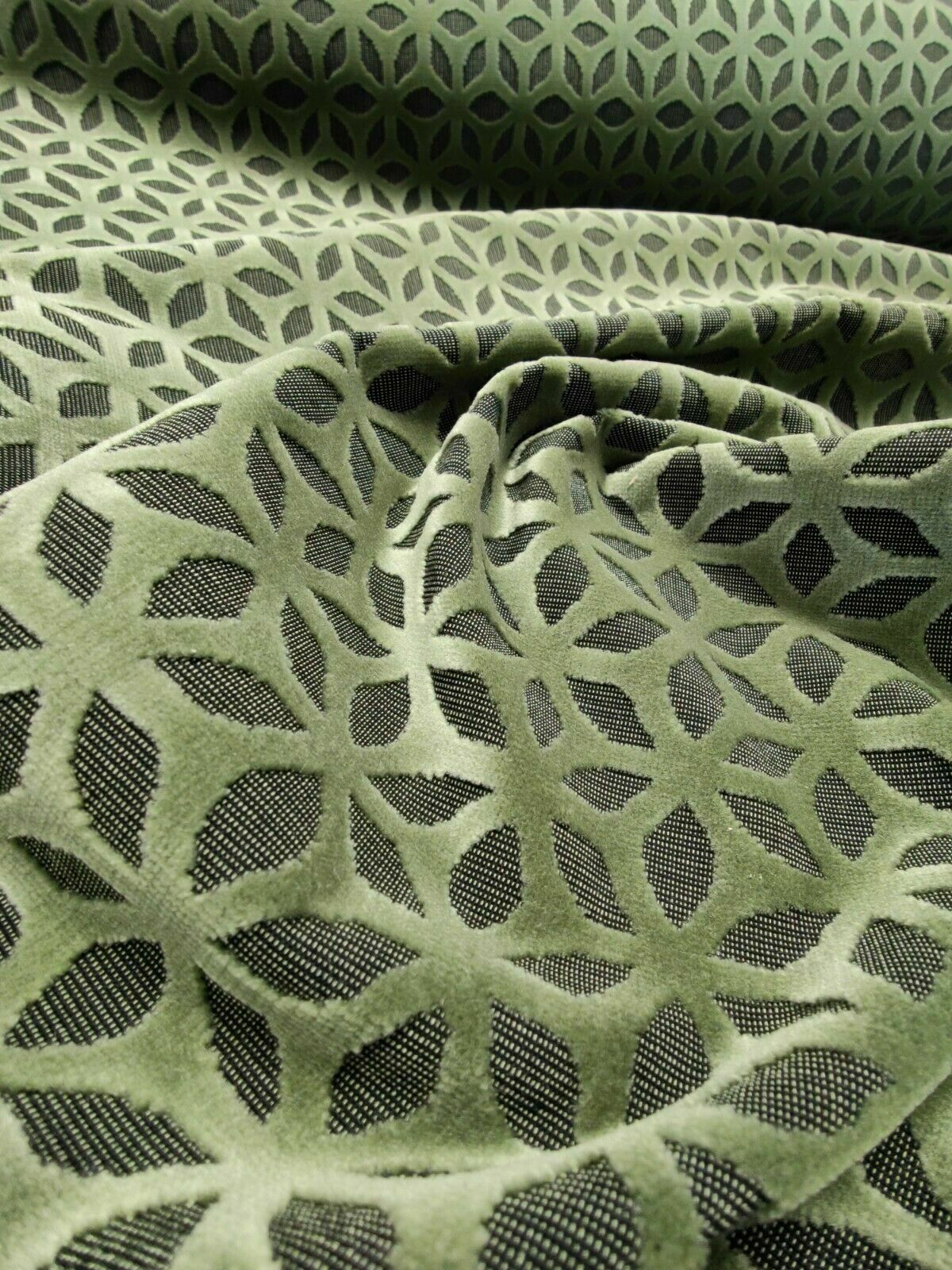 Panaz Merletto Celadon Upholstery Fabric By The Metre