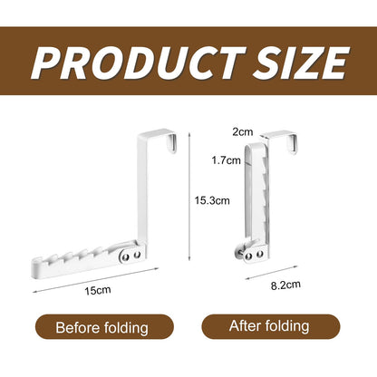 Folding Wall Coat Rack Wall Drying Rack - Invisible Balcony Strong Suction Cup Without Punches Multifunctional Window Four Slots Bar for Laundry Room