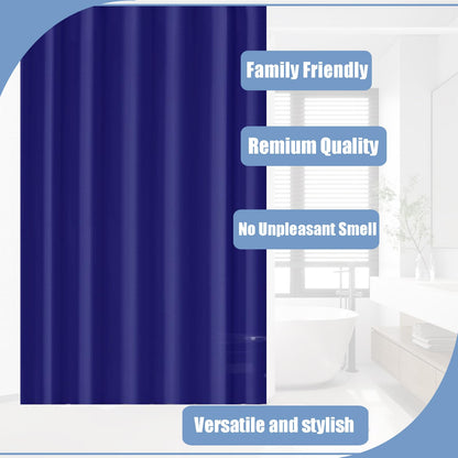COSORO PEVA Shower Curtain 180x180cm,Heavy Duty Plastic Beige Spliced Weighted Shower Curtains Mould Proof Resistant Waterproof Bath Curtains with 12