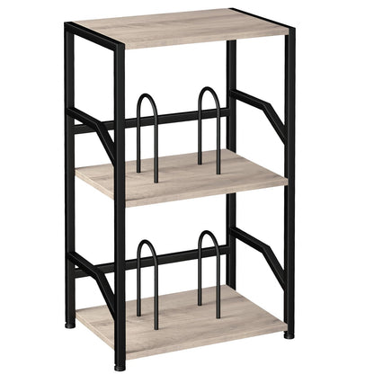 LOAKEKEL Record Player Stand, Vinyl Record Storage Hold Up to 200 Albums