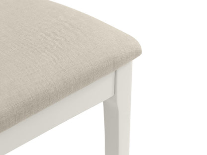 Julian Bowen Provence Dining Chairs, Set of 2, Ivory - H98 x W58 x D48cm