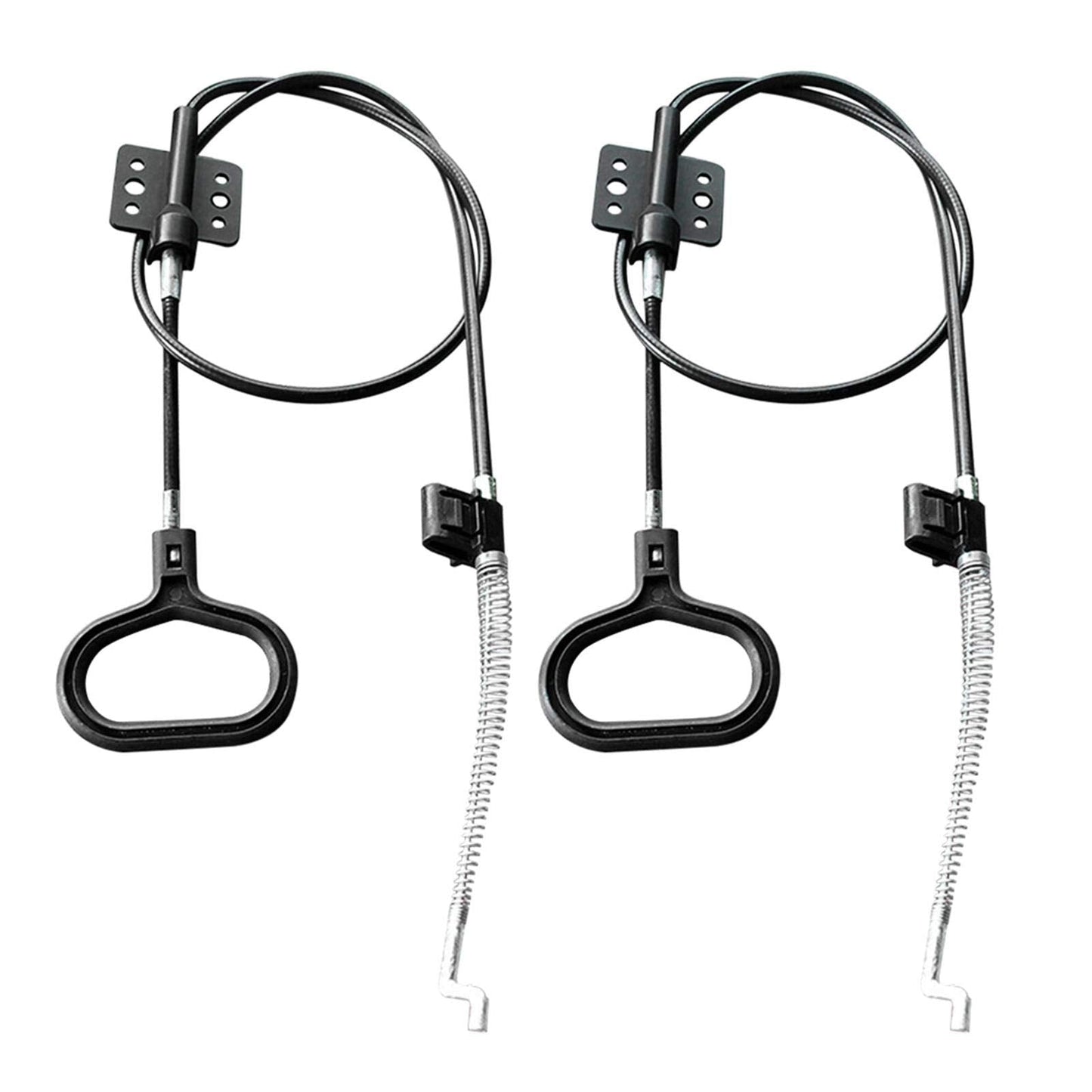 Faderr D-Ring Handle Recliner Pull Cable Spring, Recliner Replacement Parts Sofa Reliable Release Lever Handle Replacement Cable (Black/2 pcs)