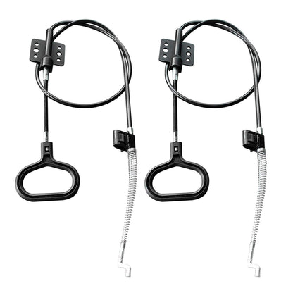 Faderr D-Ring Handle Recliner Pull Cable Spring, Recliner Replacement Parts Sofa Reliable Release Lever Handle Replacement Cable (Black/2 pcs)