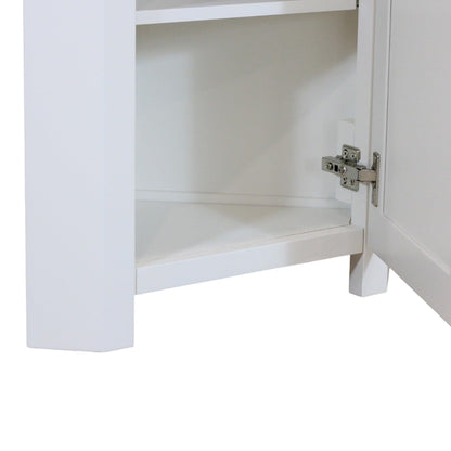 GROF Furniture Chunky Corner Unit, All White Painted Storage Cuboard, Triangle Unit Oak Top fit well in Livingroom, Bathroom & Hallway