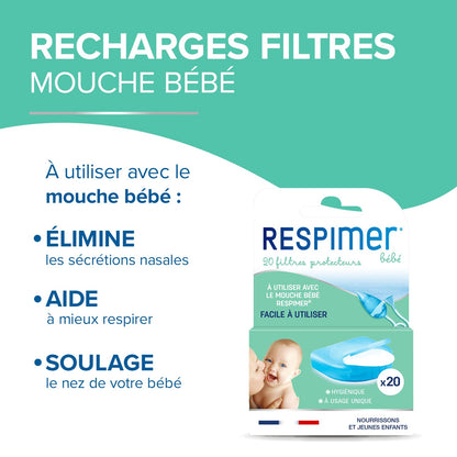 Protective Filter Refills for Baby's Fly - from Birth - 20 Protective Filters - Made in France