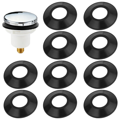 10pcs Tub Stopper Gasket, 2-1/16 Inch/5.23cm x 1 In/2.54cm x 1/4 In/0.64cm Silicone Bath Plug Drain Seal O Ring Bathtub Stopper Rubber Seal Washer