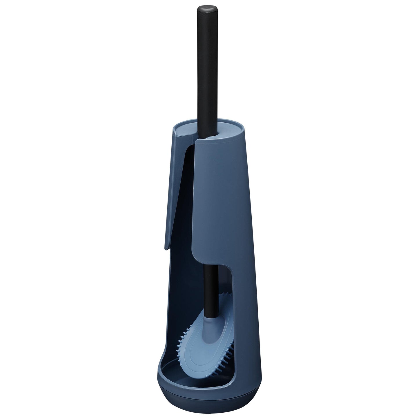 Tiger Tess, Toilet brush holder freestanding, with Swoop? brush flexible, Blue/Black, 112x112x428mm