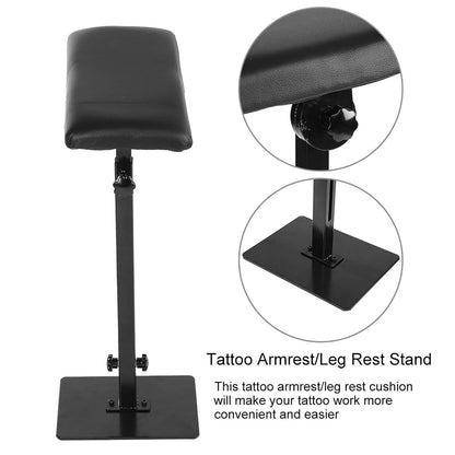 Tattoo Armrest / Leg Rest - Tattoo Arm Rest Adjustable Height 63-95 cm, >180° Angle Adjustment, Soft Padding, Sturdy Metal Frame
