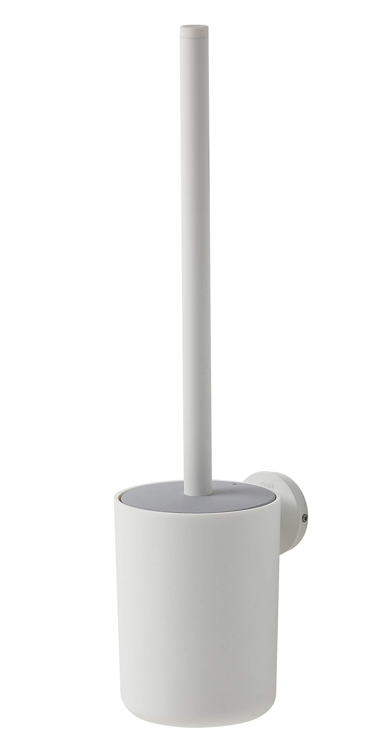 Tiger Urban Toilet Brush and Holder, Stainless Steel, White, 9.5 x 38.4 x 11.7 cm