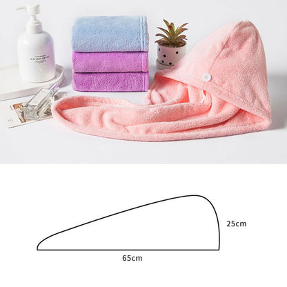 Comioke Hair Turban, Hair Towel Wrap, 3 Pack Head Towelling, Super Absorbent Twist Turban, Soft and Anti Frizz Head Towel with Button