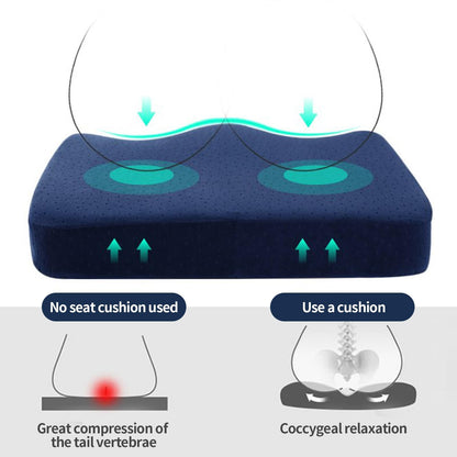 TSLBW Car Seat Cushion for Driving, Memory Foam Seat Cushion Pad for Long Sitting, Tailbone Sciatica Lower Back Pain Relief