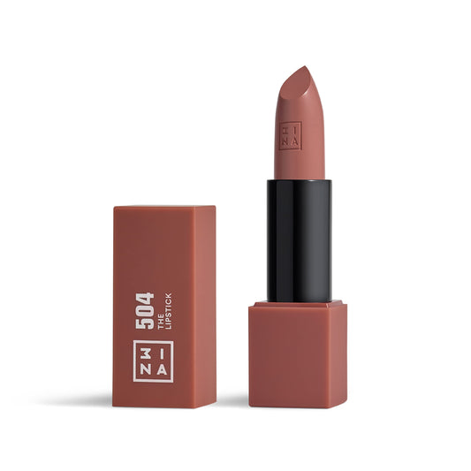3INA MAKEUP - Vegan - The Lipstick 504 - Red clay - Highly Pigmented Shades - Moisturizing Creamy Texture - Smooth Formula - Intense Color - Shiny