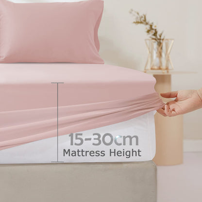 Waterproof Mattress Protector,122x190cm Mattress Covers, 30cm Deep Pocket Fitted Sheet