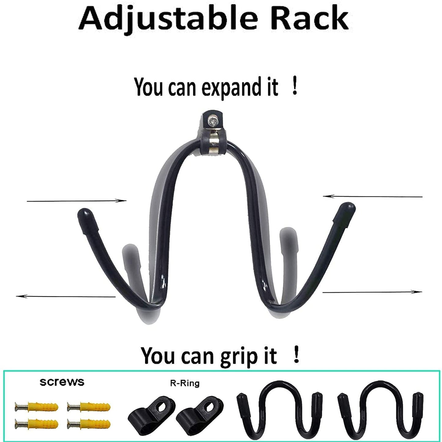 AUXPhome Pack of 2, Universal Keyboard and Mouse Organizer - Wall Mount Clip Hanger Display Storage Holder - No Falling