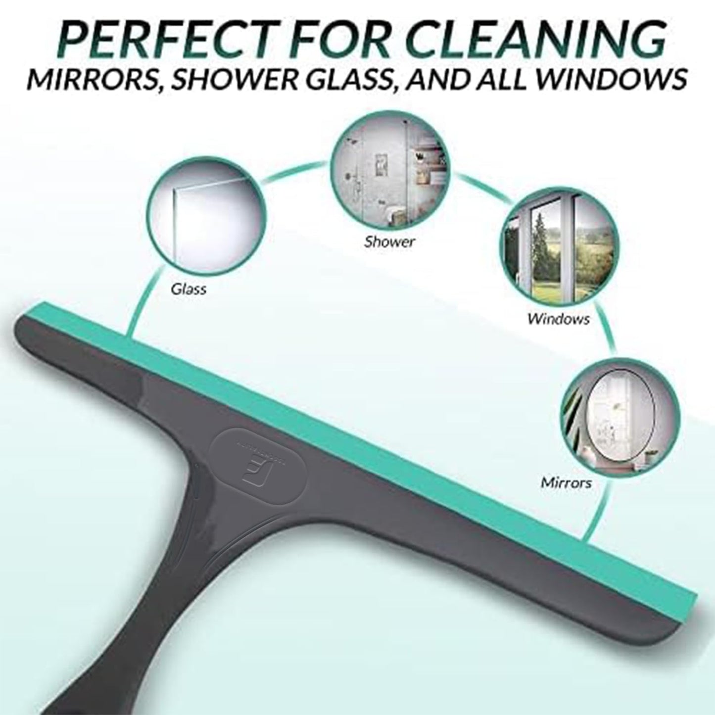 Essentiality 2 Pack Multipurpose Window Squeegee - 24.5 x 22.5cm Grey