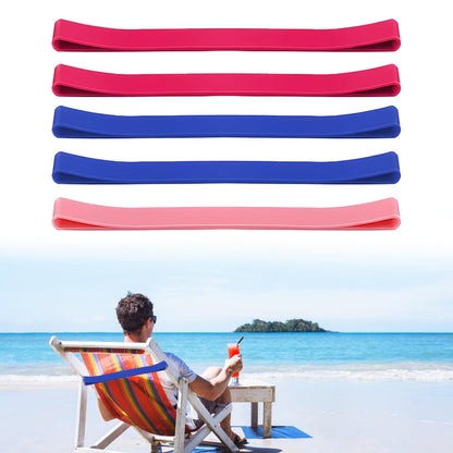 Towel Bands for Sun Loungers, 5 Pack Windproof Sunbed Towel Bands, High Elasticity Towel Bands for Pool, Chairs, Cruise