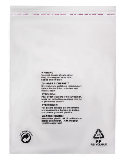 TP4U - 100 Self Seal Garments Bags 10'' x 12'' Clear Plastic Resealable Polypropylene Transparent Safety Warning Clothes Shirt T-Shirt Display