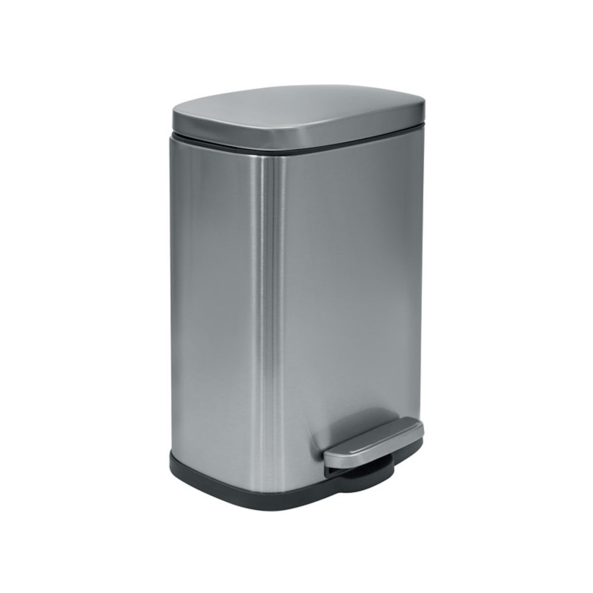 Spirella Collection Akira Pedal Bin, 21.4 x 17.6 x 30 cm (5 Litres), Steel, Matt Chrome