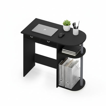 Furinno Go Green Home Laptop Notebook Computer Desk, Study Desk, Writing Desk, Black/Grey/Black, 80 (W) x 72.4 (H) x 39.6 (D) cm