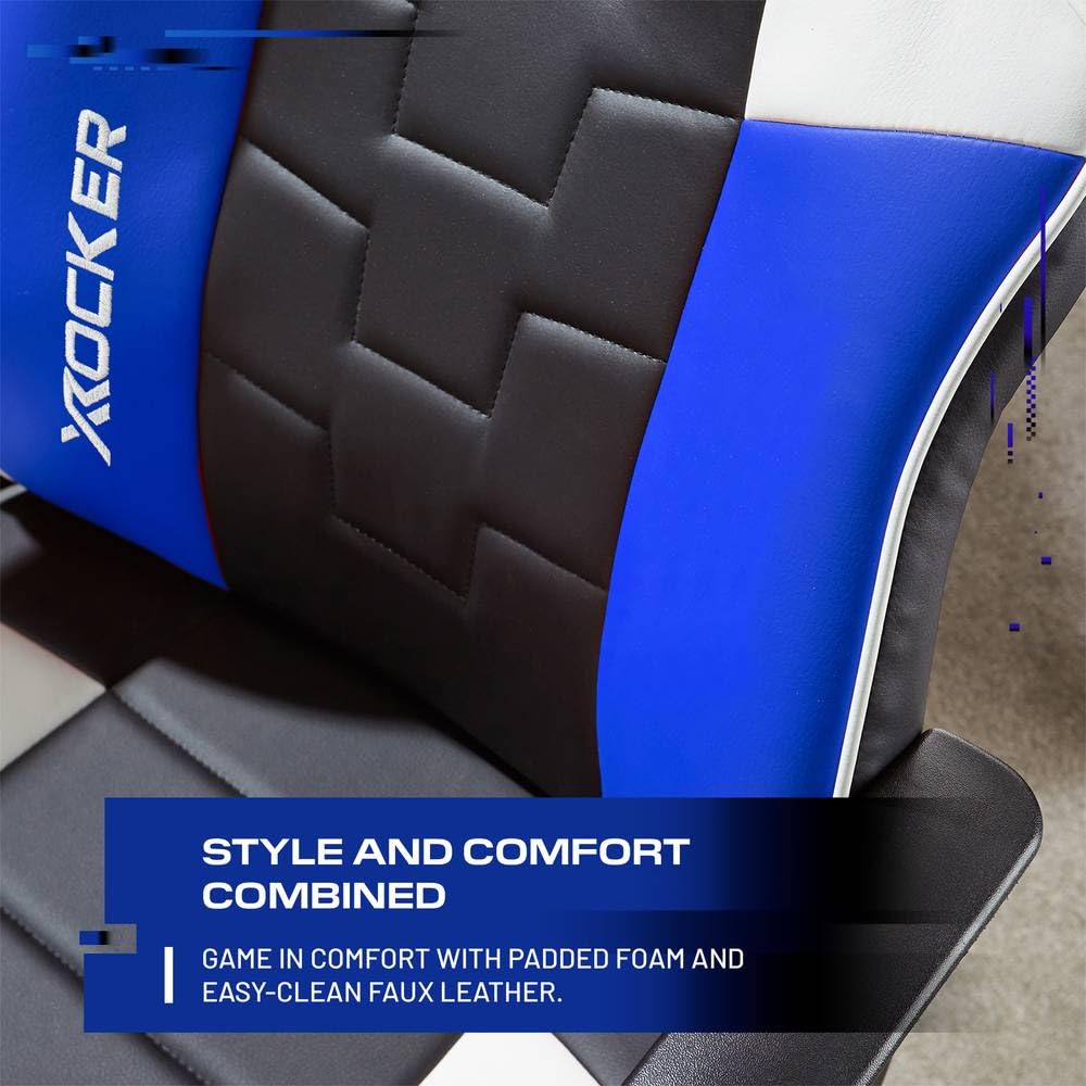 X-Rocker Saturn Gaming Chair, Mid Back Ergonomic Office with Armrest, Computer Swivel Chair with Back Support, Adjustable Height