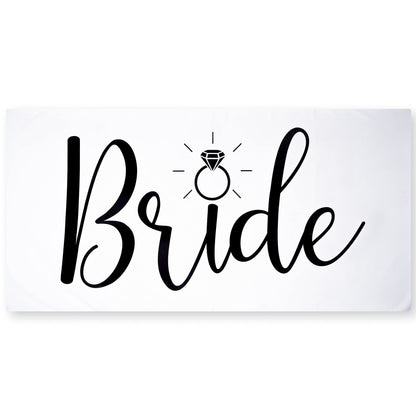 Ethisa Bride Beach Towel for Honeymoon and Bachelorette Party - Classic Design for Beach Bachelorette Party - Mrs Beach Towel for Bride To Be