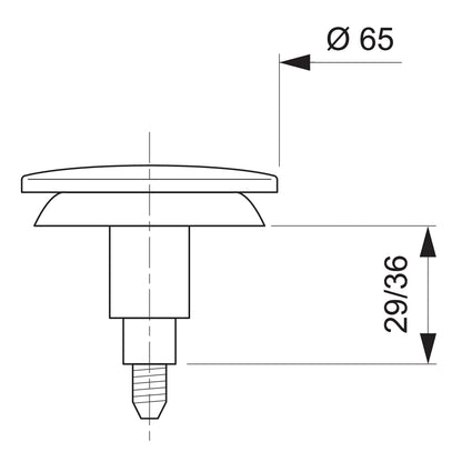 Wirquin Quick-Clac SP9260S Stainless Steel Bathtub Stopper
