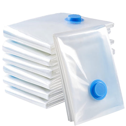 Vacuum Storage Bags Clothes - 6 Pack 80 X 60cm Reusable Clothes Storage Bags Vacuum Sealer Bags with Double Zip Seal Travel Space Saver Bags Duvets