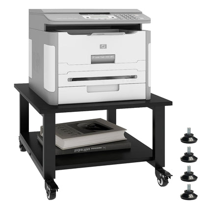 PUNCIA 2 Tiers Movable Laser Printer Copier Stand Cart for Home Office