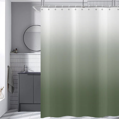Hnmdmyi Sage Green Shower Curtain 180x200, Green and White Ombre Shower Curtains Elegant Modern Luxury Bathroom Curtains with Hooks Waterproof