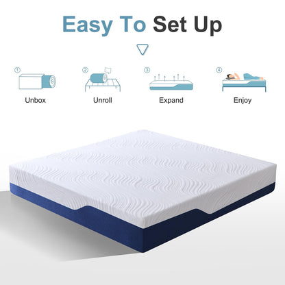 Hiimgo Single Mattress Medium Firm Memory Foam Mattress 90x190x25cm