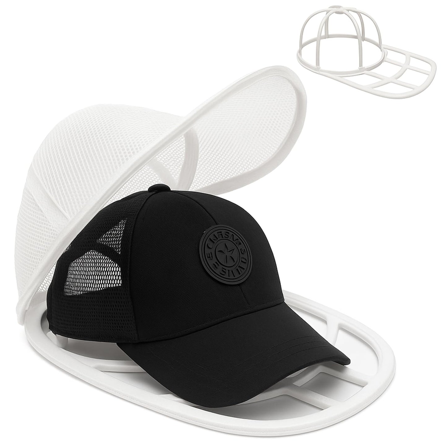 Collapsible Baseball Cap Washer Cage Hat Cleaner Shaper for Machine White