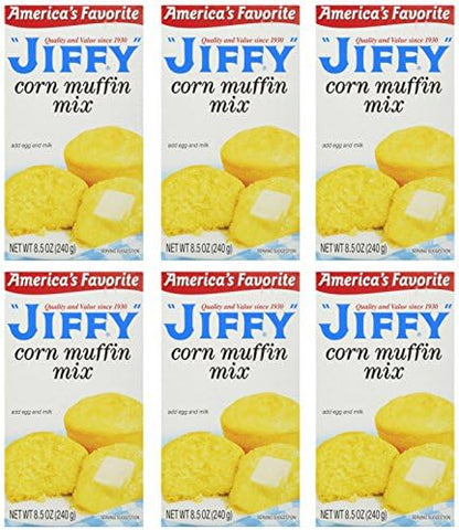 Jiffy Corn Muffin Mix - Make Corn Bread Quick and Easy, 240 g (6-Pack)