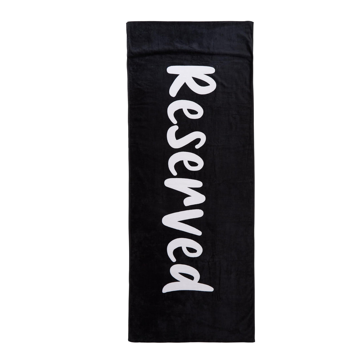 Catherine Lansfield Reserved Beach Sun Lounger Towel 78x200cm Black