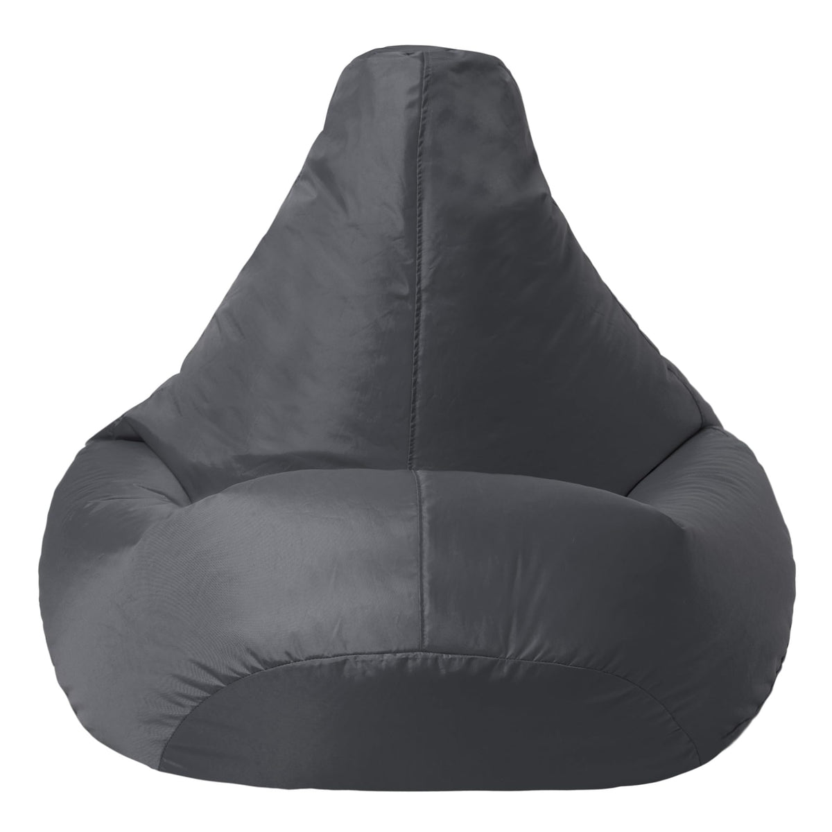 Bean Bag Bazaar High Back Recliner Bean Bag Chair, Dark Grey, Indoor Outdoor Beanbag, Water Resistant Fabric, Large Beanbag with Filling Included